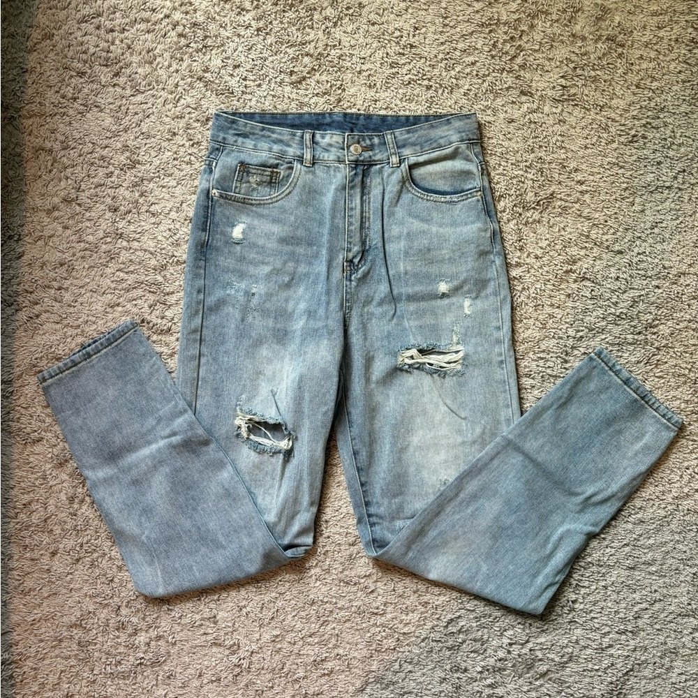 Women’s Distressed Mom Jeans